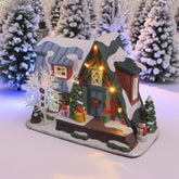 Country Log Cabin Christmas Village